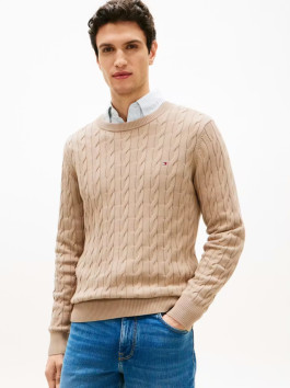 náhled Tommy Hilfiger pánský béžový svetr