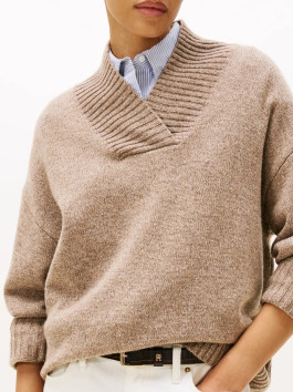 náhled Tommy Hilfiger dámský béžový svetr