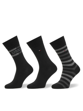 náhled Tommy Hilfiger pánské černé vysoké ponožky 