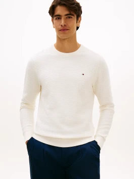 náhled Tommy Hilfiger pánský krémový svetr