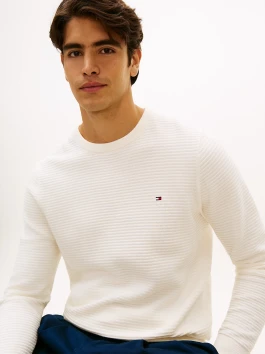 náhled Tommy Hilfiger pánský krémový svetr