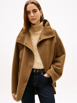 náhled Tommy Hilfiger dámský hnědý kabát