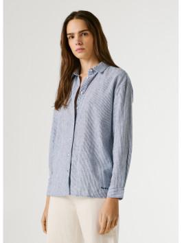 náhled Pepe Jeans dámská modro-bílá pruhovaná košile