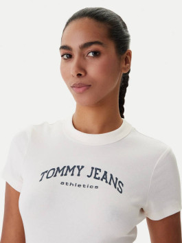 náhled Tommy Jeans dámské krémové tričko