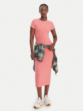 náhled Tommy Jeans dámské růžové šaty