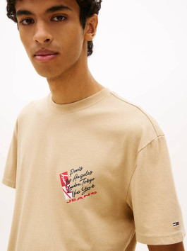 náhled Tommy Jeans pánské béžové tričko