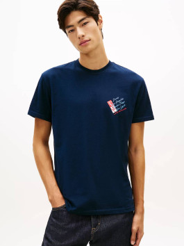 náhled Tommy Jeans pánské modré tričko