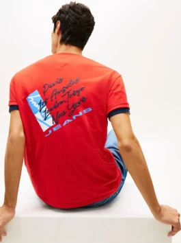 náhled Tommy Jeans pánské červené tričko