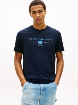 náhled Tommy Hilfiger pánské modré tričko