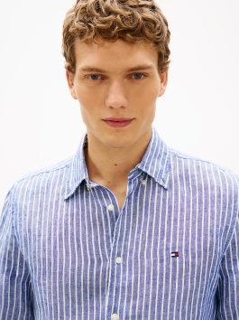 náhled Tommy Hilfiger pánská pruhovaná lněná košile