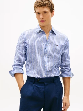 náhled Tommy Hilfiger pánská pruhovaná lněná košile