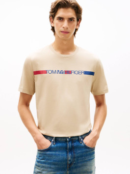 náhled Tommy Hilfiger pánské béžové tričko