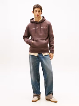 náhled Tommy Jeans pánská tmavě hnědá mikina