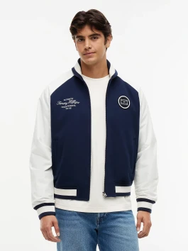 náhled Tommy Hilfiger pánský modro-bílý bomber