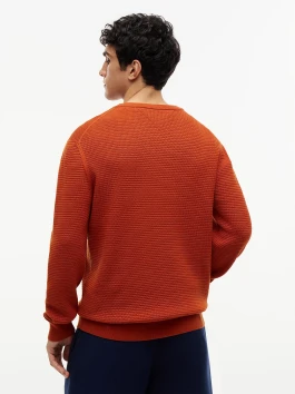 náhled Tommy Hilfiger pánský oranžový svetr
