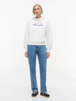 náhled Tommy Jeans dámská bílá mikina