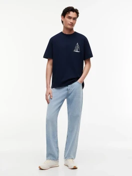 náhled Tommy Hilfiger pánské tmavě modré tričko