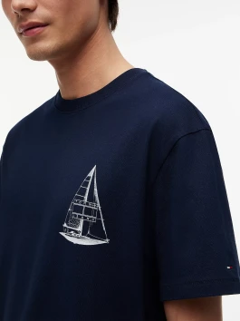 náhled Tommy Hilfiger pánské tmavě modré tričko
