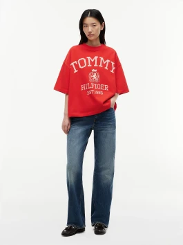 náhled Tommy Hilfiger dámské červené tričko