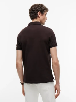 náhled Tommy Hilfiger pánské tmavě hnědé polo tričko