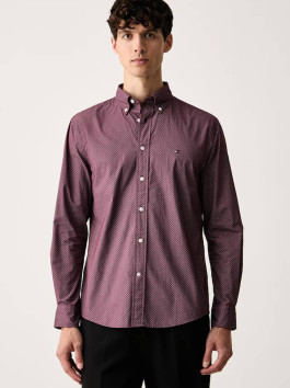 náhled Tommy Hilfiger pánská vínová košile