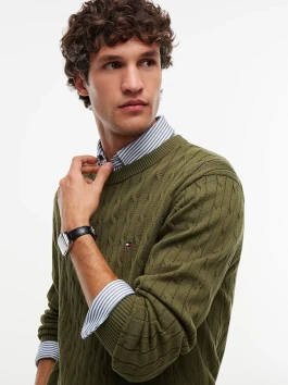 náhled Tommy Hilfiger pánský zelený svetr