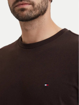 náhled Tommy Hilfiger pánské tmavě hnědé tričko