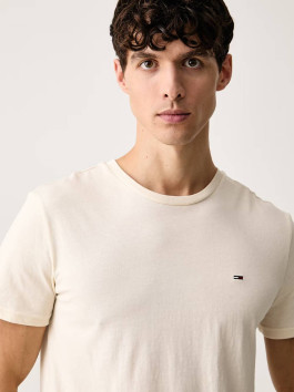 náhled Tommy Jeans pánské krémové triko