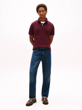 náhled Tommy Jeans pánské vínové polo tričko