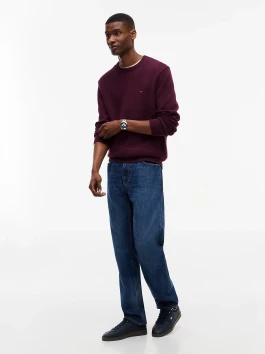 náhled Tommy Jeans pánský vínový svetr