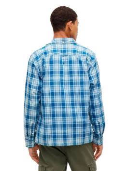 náhled Tommy Jeans pánská modrá kostkovaná košile