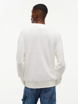 náhled Tommy Jeans pánský bílý svetr