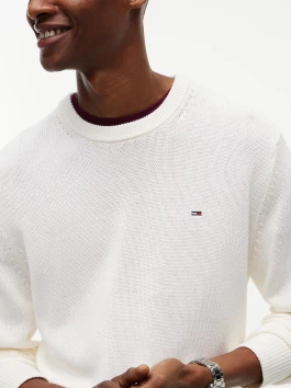 náhled Tommy Jeans pánský bílý svetr