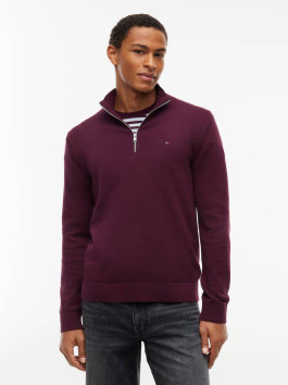 náhled Tommy Jeans pánský vínový svetr