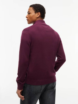náhled Tommy Jeans pánský vínový svetr