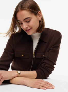 náhled Tommy Hilfiger dámský tmavě hnědý svetr