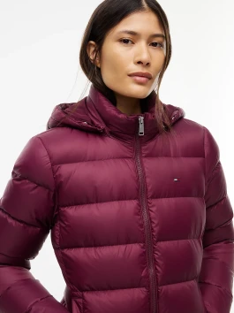 náhled Tommy Jeans dámská vínová bunda