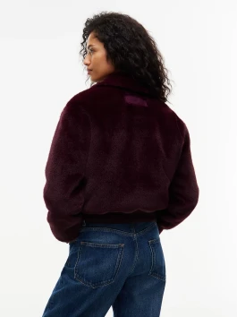 náhled Tommy Jeans dámská tmavě vínová bunda