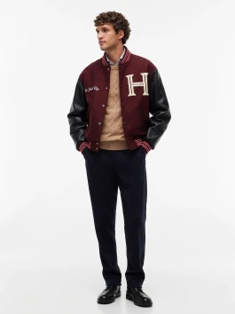 náhled Tommy Hilfiger pánská vínová bunda