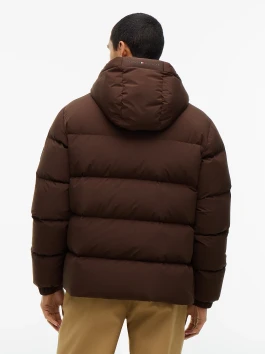 náhled Tommy Hilfiger pánská tmavě hnědá péřová bunda