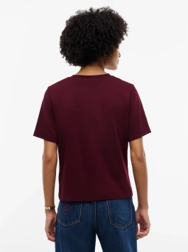 náhled Tommy Hilfiger dámské tmavě vínové tričko
