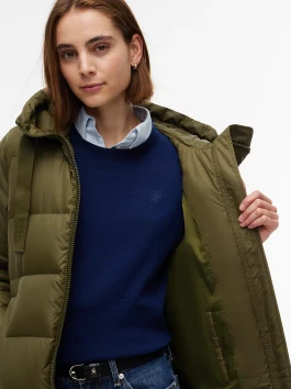 náhled Tommy Hilfiger dámský zelený kabát