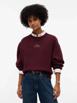 náhled Tommy Hilfiger dámská vínová mikina