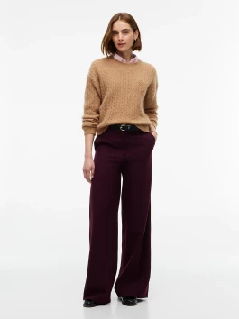 náhled Tommy Hilfiger dámské tmavě vínové kalhoty