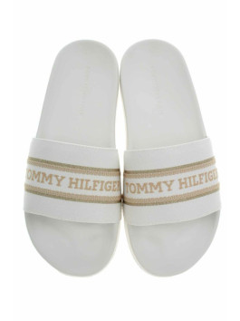 náhled Tommy Hilfiger dámské krémové pantofle