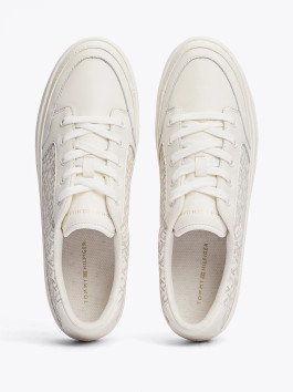 náhled Tommy Hilfiger dámské krémové tenisky Monogram