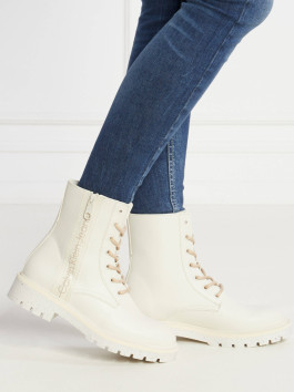 náhled Calvin Klein dámské krémové kotníkové boty