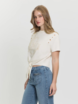 náhled Guess dámské krémové tričko