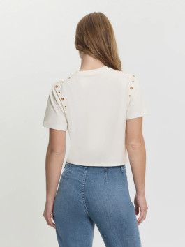 náhled Guess dámské krémové tričko