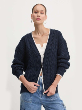 náhled Tommy Jeans dámský tmavě modrý kardigan